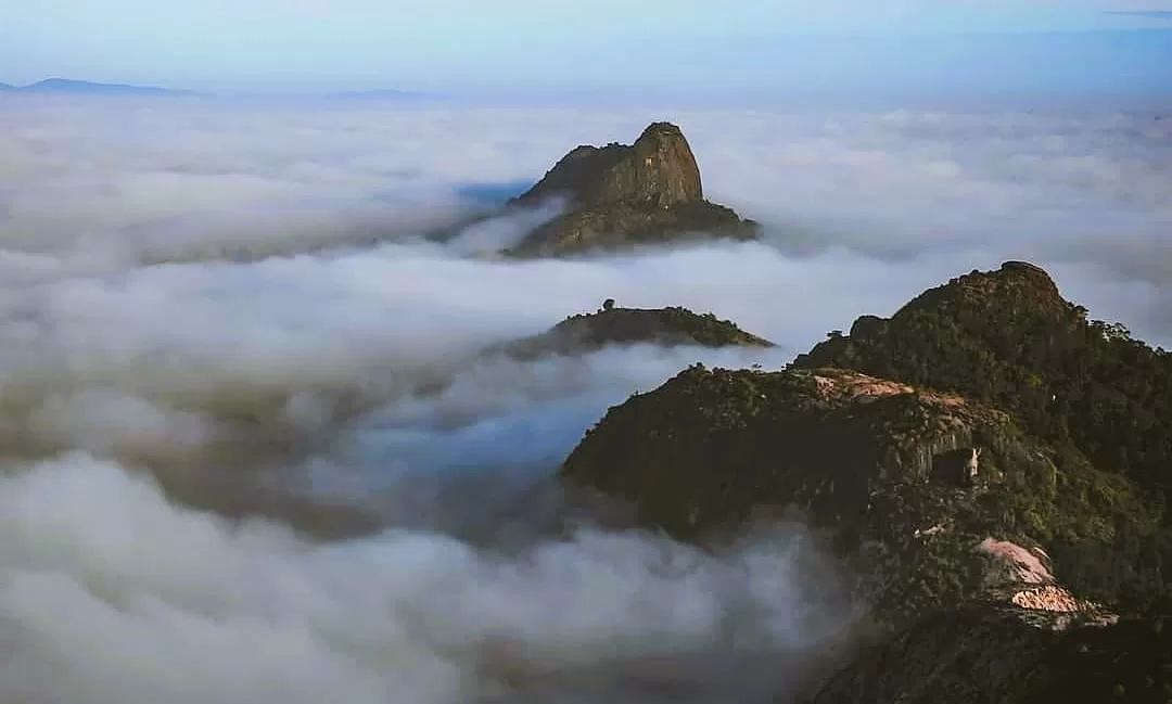Misty mountain scenery