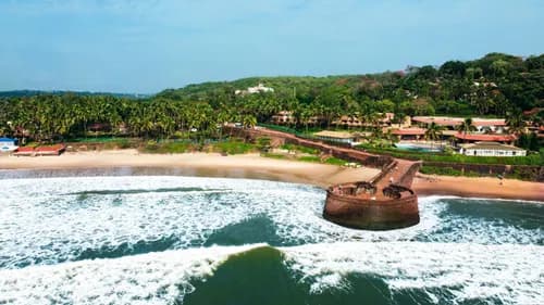 Goa beach with Arabian Sea views